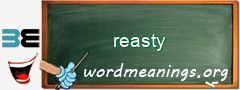 WordMeaning blackboard for reasty